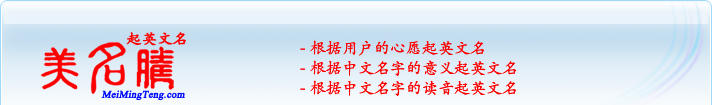 根據(jù)用戶的心愿起英文名；根據(jù)中文名字的意義起英文名；根據(jù)中文名字的讀音起英文名